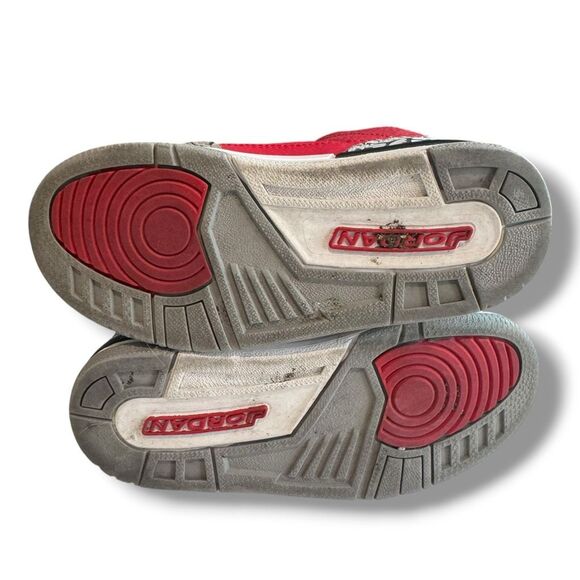 Air Jordan 3 Retro SE PS 'Unite' Kids Red Sneakers Size 11C - Picture 6 of 7